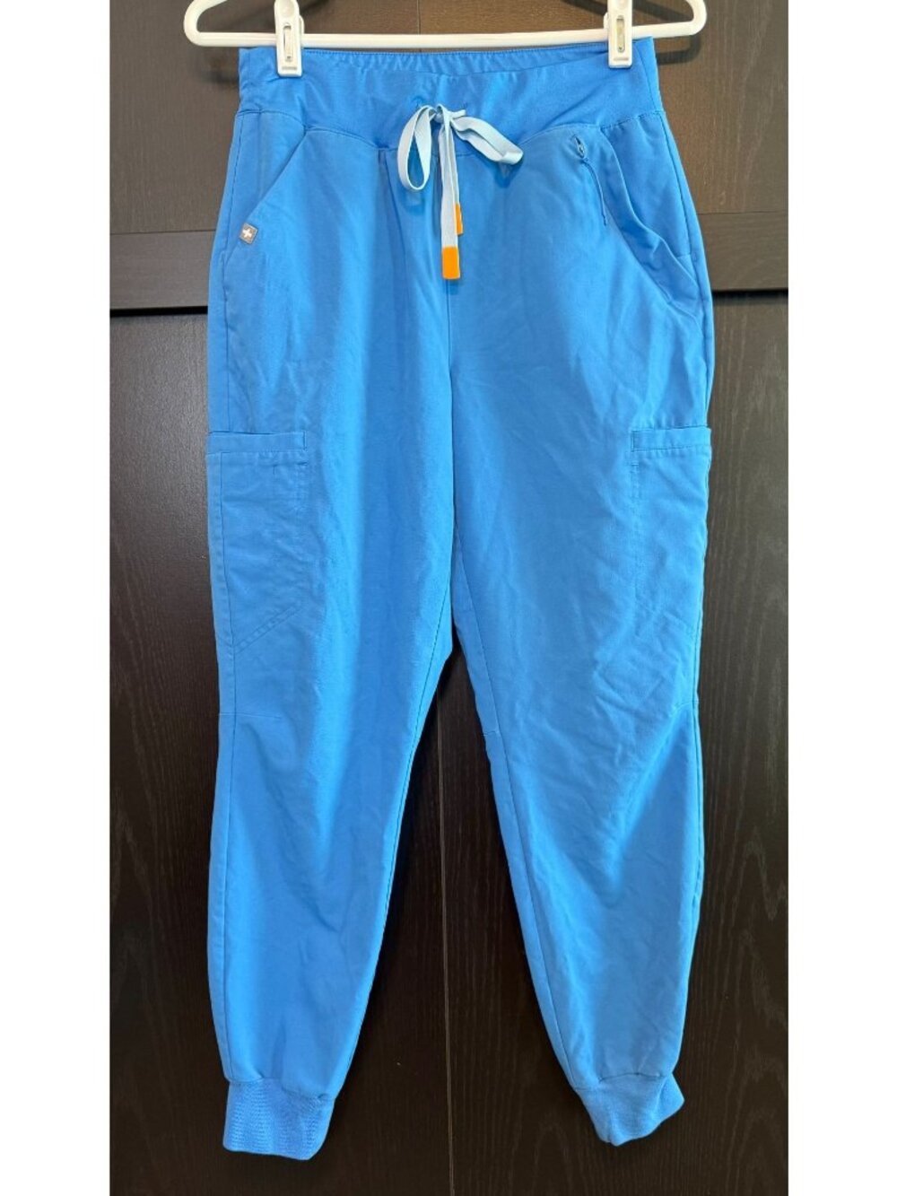Figs Zamora Technical Collection Blue Jogger Scrub Pants Small Petite Nursing
